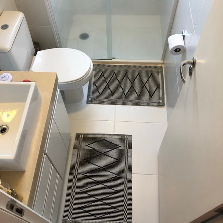 Jogo de Passadeira Zurick Zig Zag com 3 peças - Preto