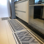 Jogo de Passadeira Zurick Zig Zag com 3 peças - Preto e Cinza