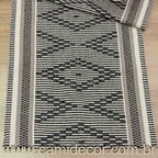 Jogo de Passadeira Zurick Zig Zag com 3 peças - Preto e Cinza