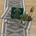 Jogo de Passadeira Zurick Zig Zag com 3 peças - Preto e Cinza