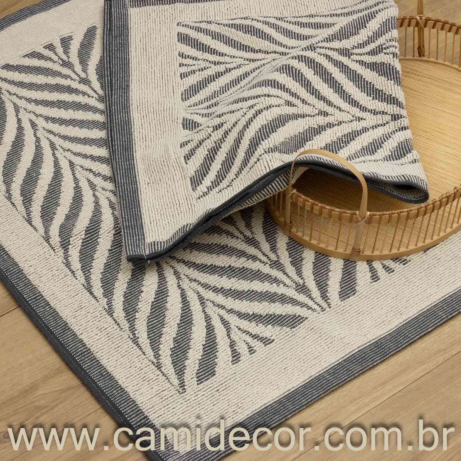 Jogo de Tapetes Amazonas com 2 peças - Cinza