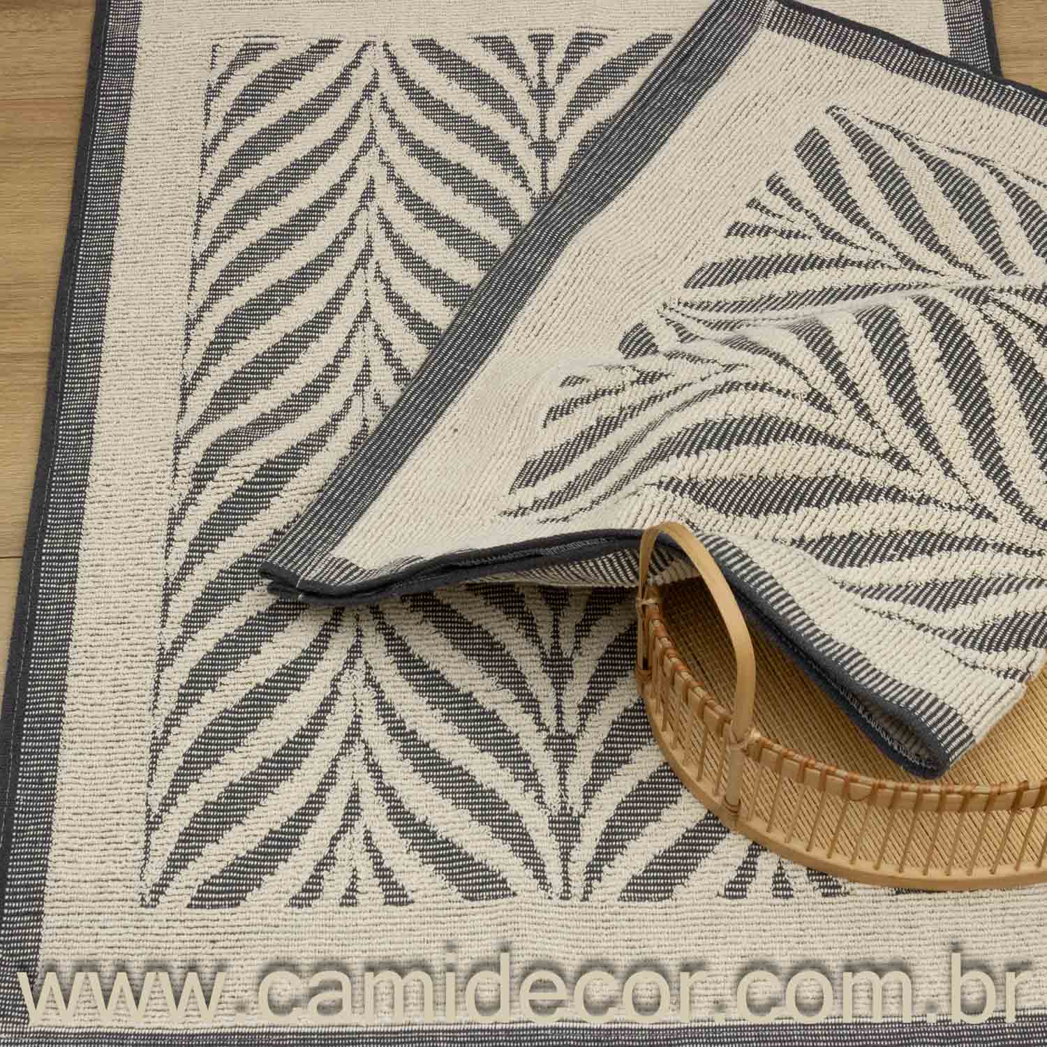 Jogo de Tapetes Amazonas com 2 peças - Cinza