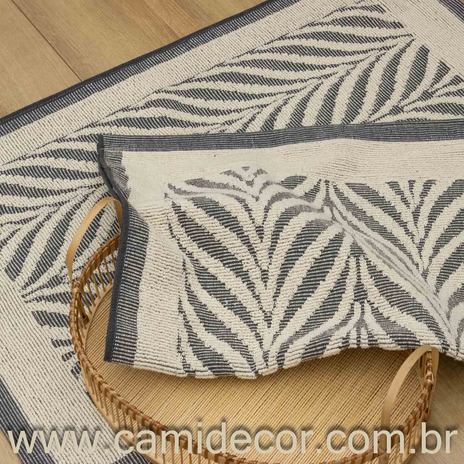 Jogo de Tapetes Amazonas com 2 peças - Cinza