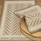 Jogo de Tapetes Amazonas com 2 peças - Marrom Claro