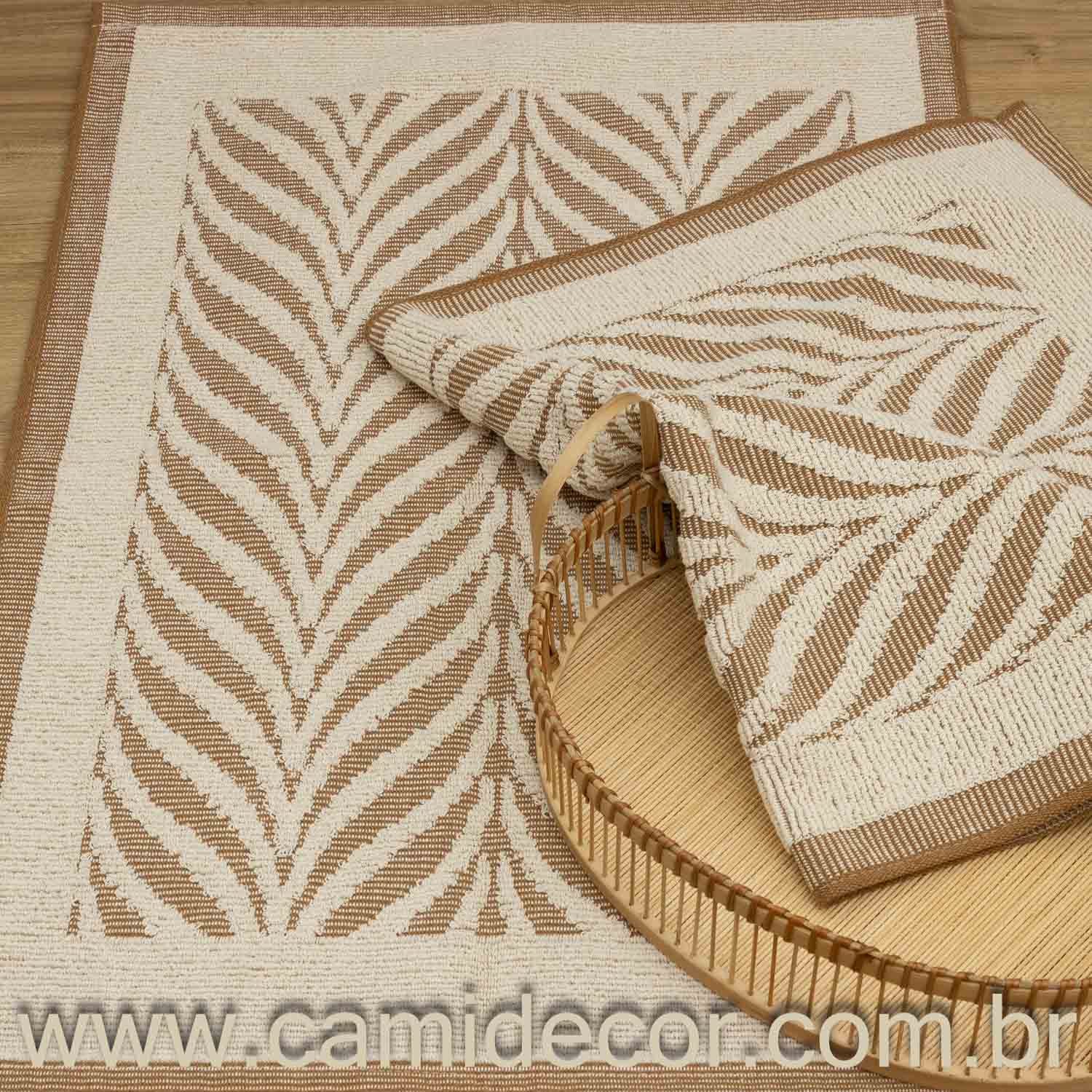 Jogo de Tapetes Amazonas com 2 peças - Marrom Claro