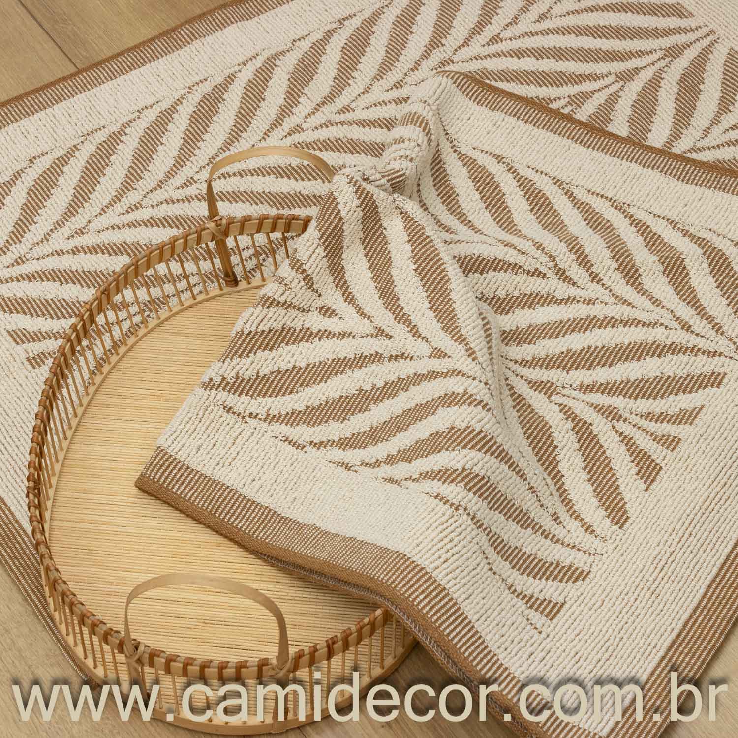 Jogo de Tapetes Amazonas com 2 peças - Marrom Claro