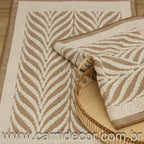 Jogo de Tapetes Amazonas com 2 peças - Marrom Claro