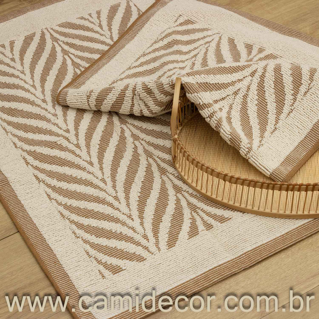 Jogo de Tapetes Amazonas com 2 peças - Marrom Claro