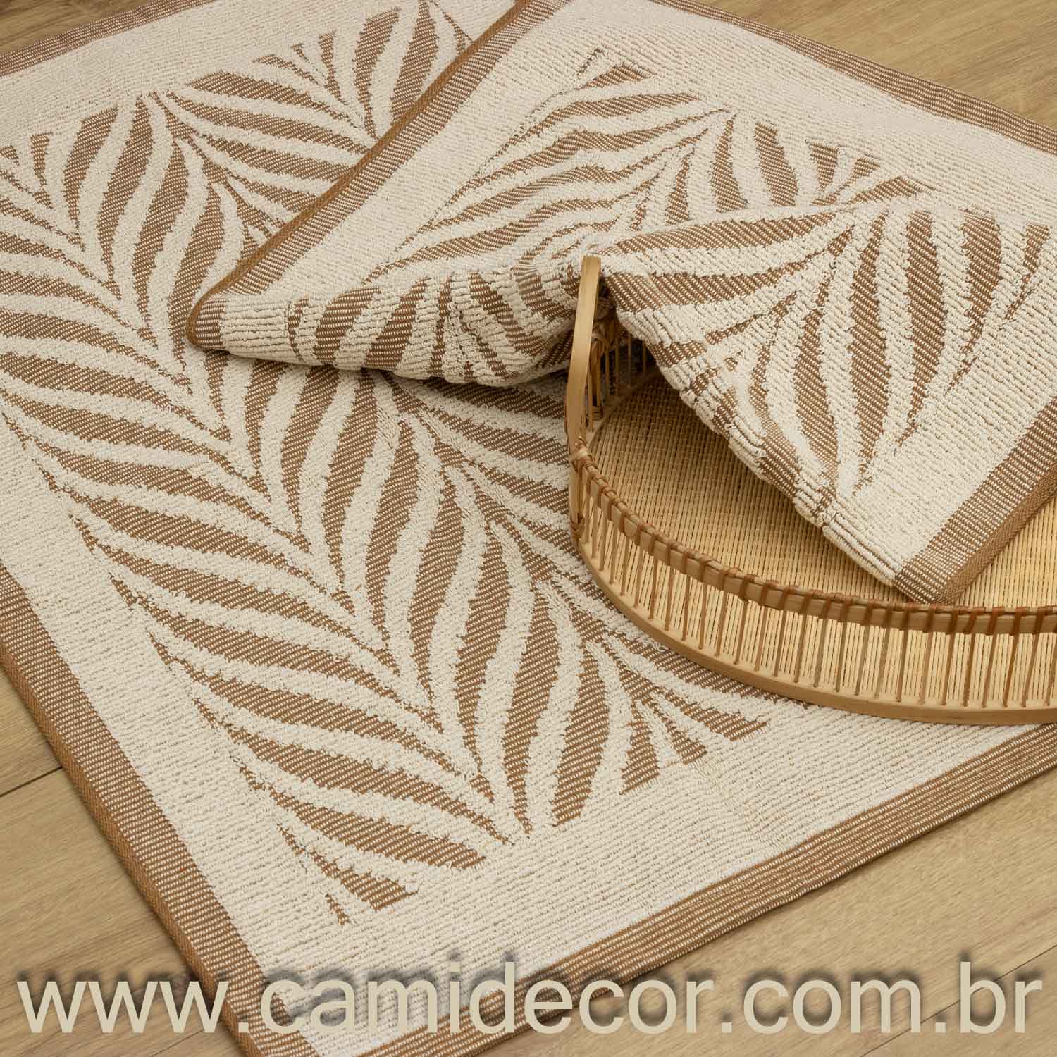 Jogo de Tapetes Amazonas com 2 peças - Marrom Claro