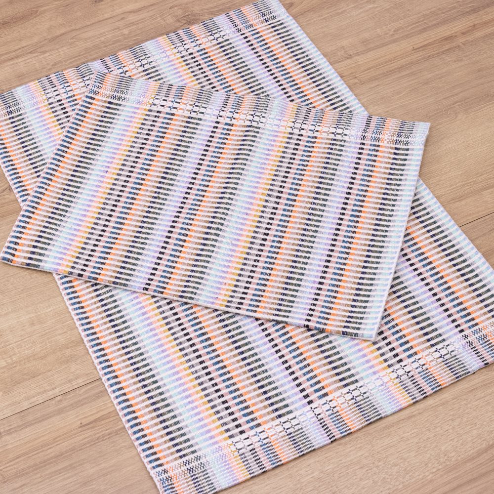 Jogo de Tapetes Zurick Listrado com 2 peças -  Arco Íris