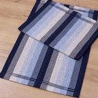 Jogo de Tapetes Zurick Listrado com 2 peças -  Azul