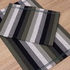 Jogo de Tapetes Zurick Listrado com 2 peças -  Verde