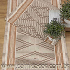 Jogo de Tapetes Zurick Zig Zag com 2 peças - Bege