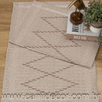 Jogo de Tapetes Zurick Zig Zag com 2 peças - Nude