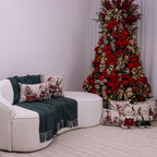 Kit com 2 Capas Almofadas em Linho Natal - Noel &amp; Rena
