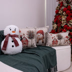 Kit com 3 Capas Almofadas em Linho Natal - Vila Nevada