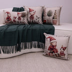 Kit com 4 Capas Almofadas em Linho Natal - Magia dos Duendes