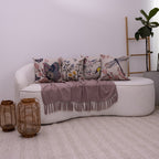 Kit com 4 Capas de Almofadas 43x43 - Linho Borboletas e Flores