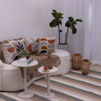 Kit com 4 Capas de Almofadas 43x43 - Linho com Aplicação em Bouclé Kit Natureza Moderna