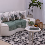 Kit com 4 Capas de Almofadas 45x45 - Suede Folhas Abstratas