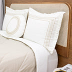 Kit Completo BELLA Cama Posta KING - Bege, 4 Peças Dupla Face (2,60x2,80m)