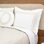 Kit Completo BELLA Cama Posta QUEEN - Bege, 4 Peças Dupla Face (2,40x2,60m)