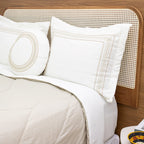 Kit Completo BELLA Cama Posta SUPER KING - Bege, 4 Peças Dupla Face (2,75x3,0m)