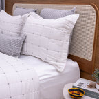 Kit Completo DIARA Cama Posta KING - Cinza, 7 Peças Dupla Face (2,60x2,80m)