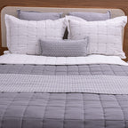 Kit Completo DIARA Cama Posta SUPER KING - Cinza, 7 Peças Dupla Face (2,75x3,0m)