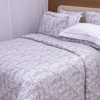 Kit Completo FIORELLA Cama Posta KING - Cinza, 7 Peças Dupla Face (2,60x2,80m)