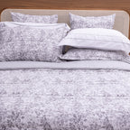 Kit Completo FIORELLA Cama Posta KING - Cinza, 7 Peças Dupla Face (2,60x2,80m)