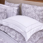 Kit Completo FIORELLA Cama Posta QUEEN - Cinza, 7 Peças Dupla Face (2,40x2,60m)