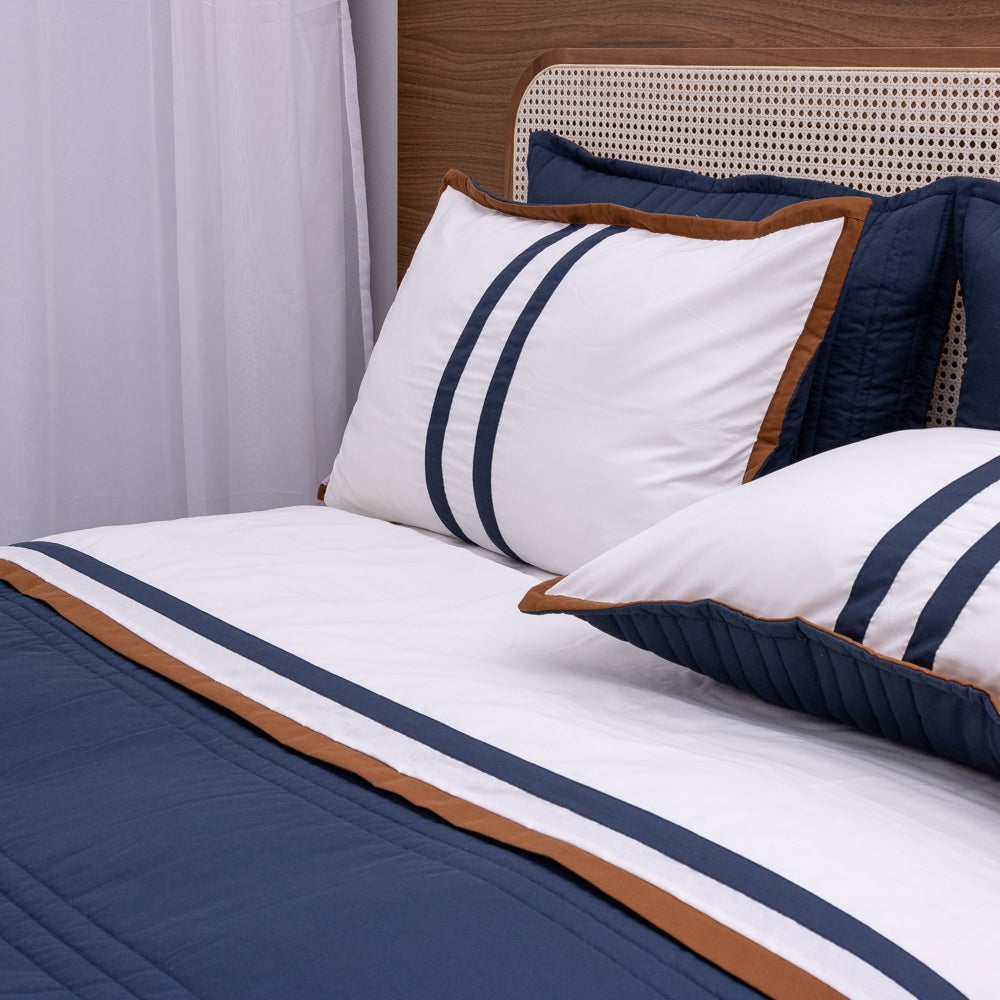 Kit Completo LÍNIA Cama Posta KING Azul Marinho - 3 peças (2,60 x 2,80m)