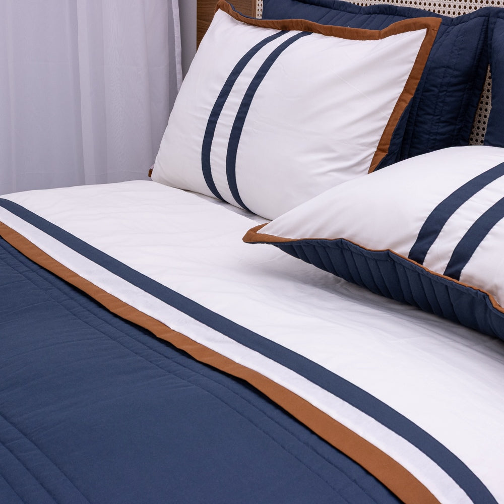 Kit Completo LÍNIA Cama Posta SUPER KING Azul Marinho - 3 peças (2,75 x 3,0m)