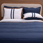 Kit Completo LÍNIA Cama Posta SUPER KING Azul Marinho - 3 peças (2,75 x 3,0m)