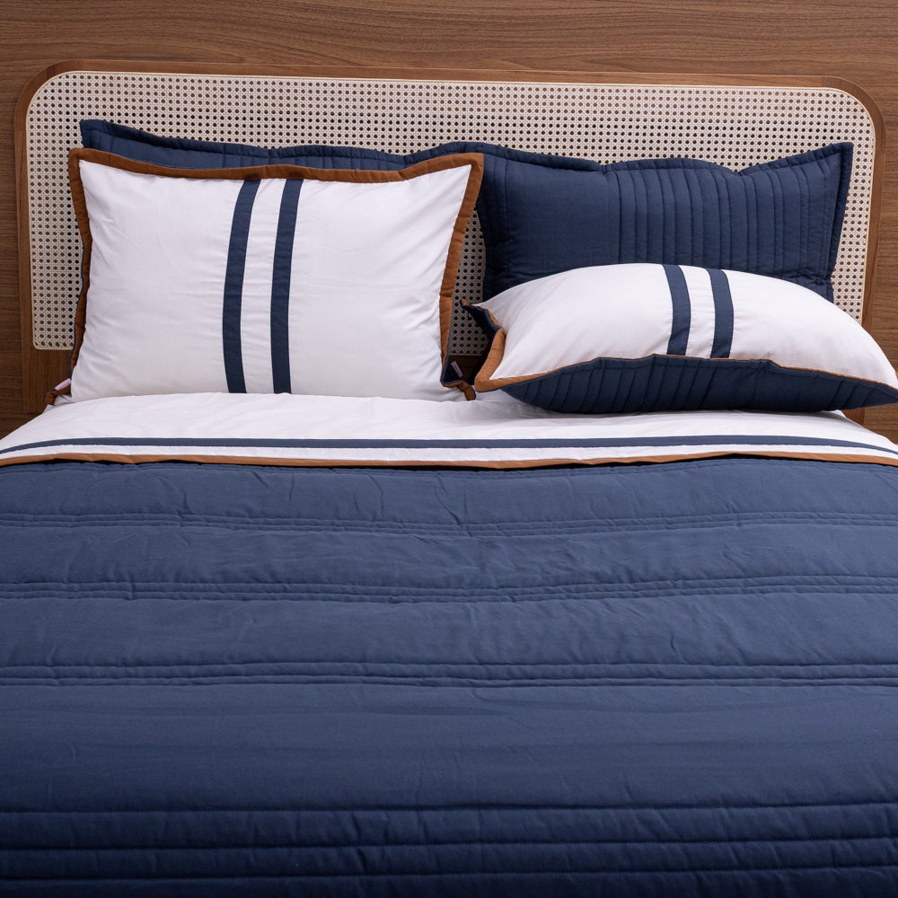 Kit Completo LÍNIA Cama Posta SUPER KING Azul Marinho - 3 peças (2,75 x 3,0m)