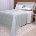 Kit Completo Línia Cama Posta SUPER KING Verde Malva - 3 peças (2,75 x 3,0m)