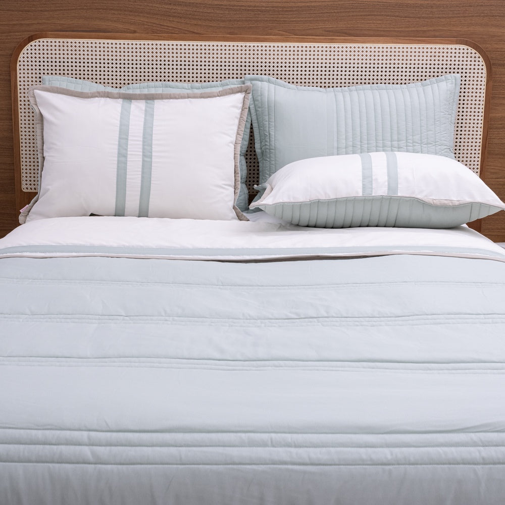 Kit Completo Línia Cama Posta SUPER KING Verde Malva - 3 peças (2,75 x 3,0m)