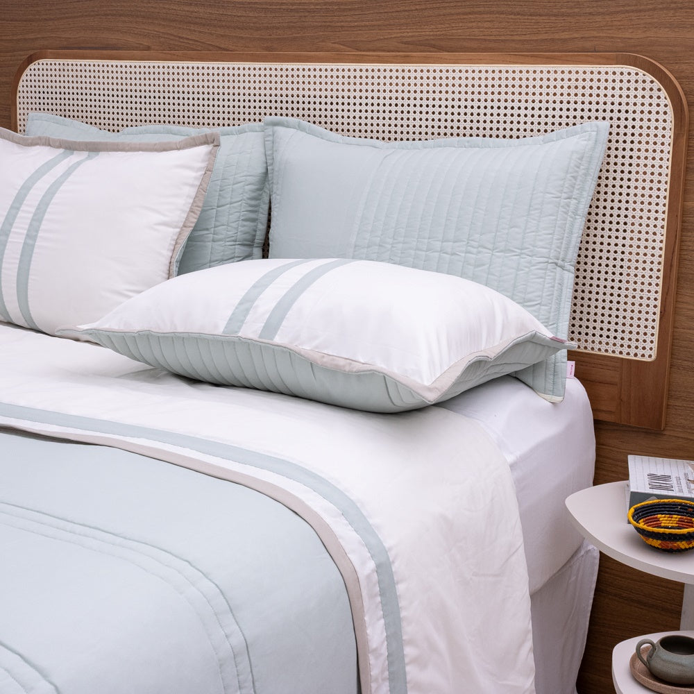 Kit Completo Línia Cama Posta SUPER KING Verde Malva - 3 peças (2,75 x 3,0m)