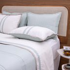 Kit Completo Línia Cama Posta SUPER KING Verde Malva - 3 peças (2,75 x 3,0m)