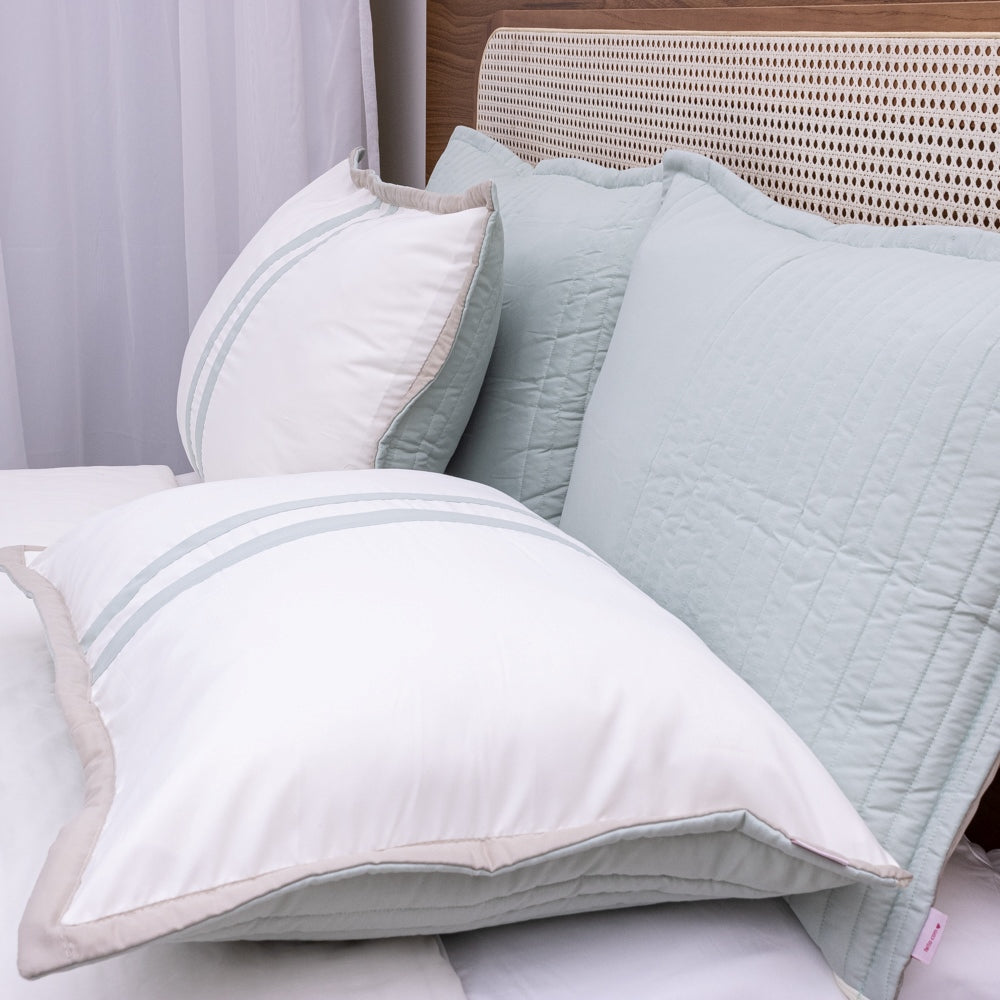 Kit Completo Línia Cama Posta SUPER KING Verde Malva - 3 peças (2,75 x 3,0m)