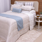 Kit Completo LIZ Cama Posta KING - Azul, 7 Peças (2,60 x 2,80m)