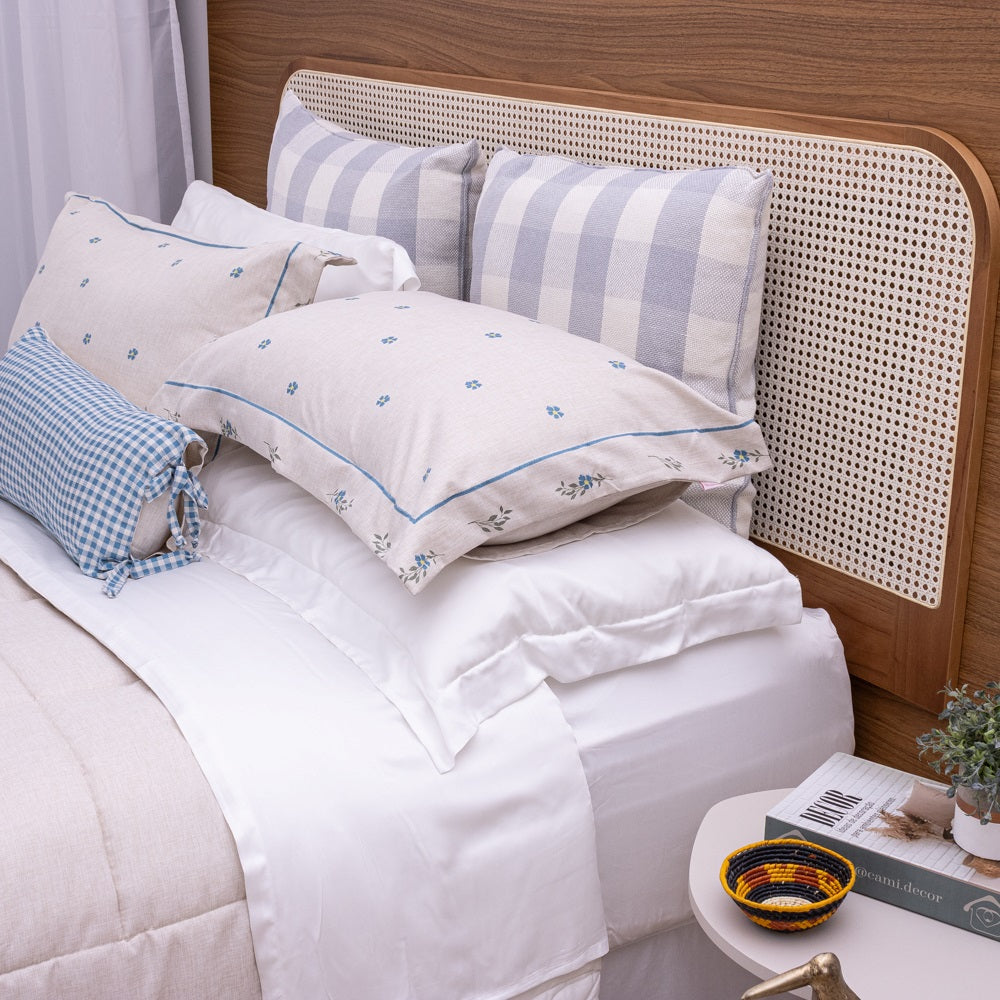 Kit Completo LIZ Cama Posta KING - Azul, 7 Peças (2,60 x 2,80m)