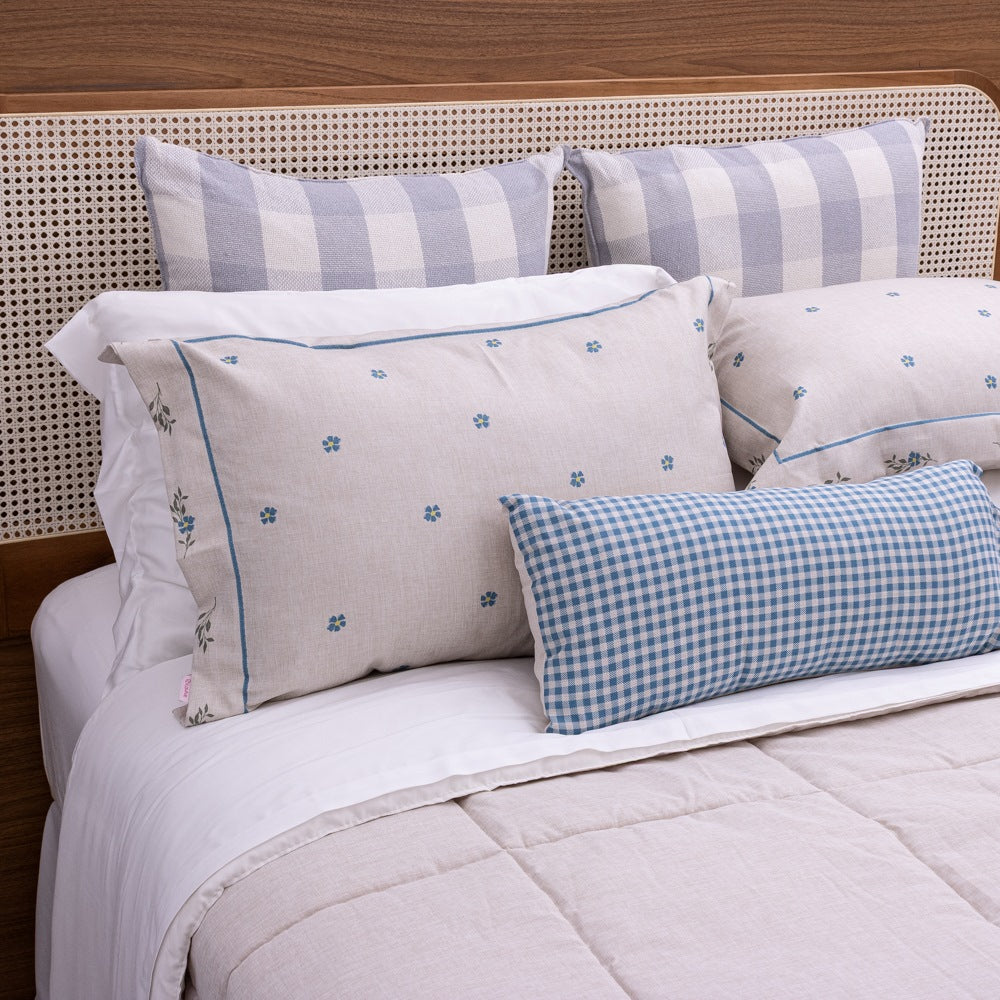 Kit Completo LIZ Cama Posta KING - Azul, 7 Peças (2,60 x 2,80m)