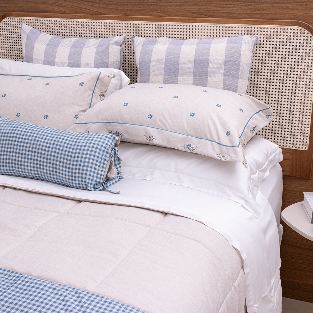 Kit Completo LIZ Cama Posta QUEEN - Azul, 7 Peças (2,40 x 2,60m)