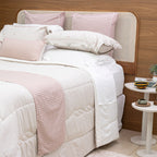 Kit Completo LIZ Cama Posta QUEEN - Rosa, 7 Peças (2,40 x 2,60m)