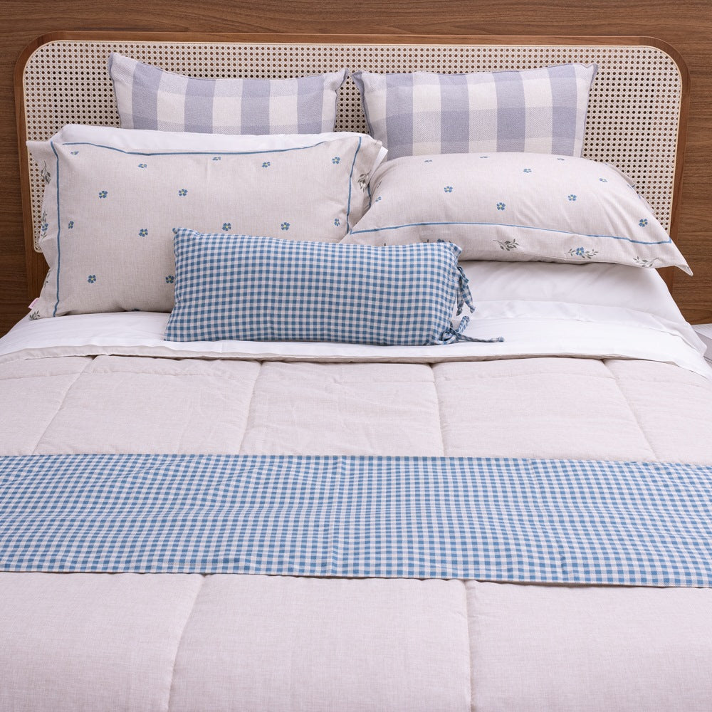 Kit Completo LIZ Cama Posta SUPER KING - Azul, 7 Peças (2,75 x 3,0m)