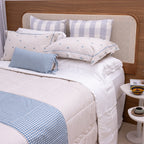 Kit Completo LIZ Cama Posta SUPER KING - Azul, 7 Peças (2,75 x 3,0m)