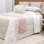 Kit Completo LIZ Cama Posta SUPER KING - Rosa, 7 Peças (2,75 x 3,0m)