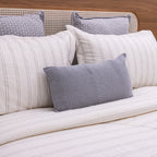 Kit Completo VERONA Cama Posta QUEEN com elegância natural, 4 peças  Bege e Cinza ( 2,40 x 2,60m)